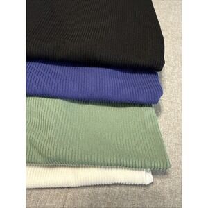Real Essentials 4Pack Women Cotton Ribbed Short‎ Sleeve Crop Fashion Sexy Top S